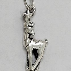 James Avery Retired Sterling Silver Reindeer Charm