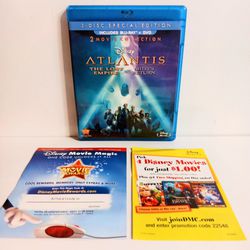 Atlantis The Lost Empire & Milo's Return Bluray + DVD 3 Disc Special Edition New
