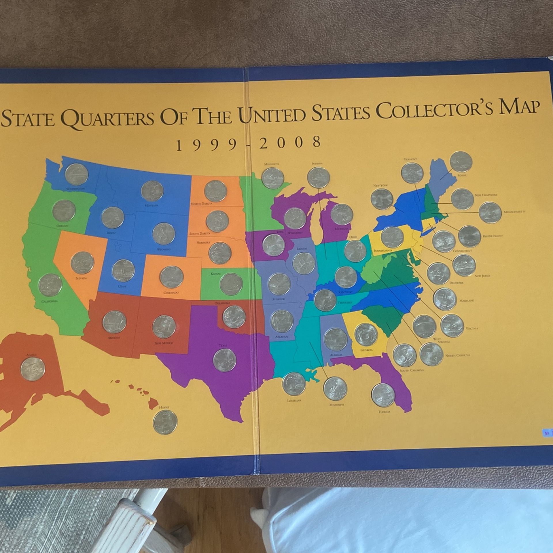 First State Quarters Of The United States Collectors Map 1(contact info removed)