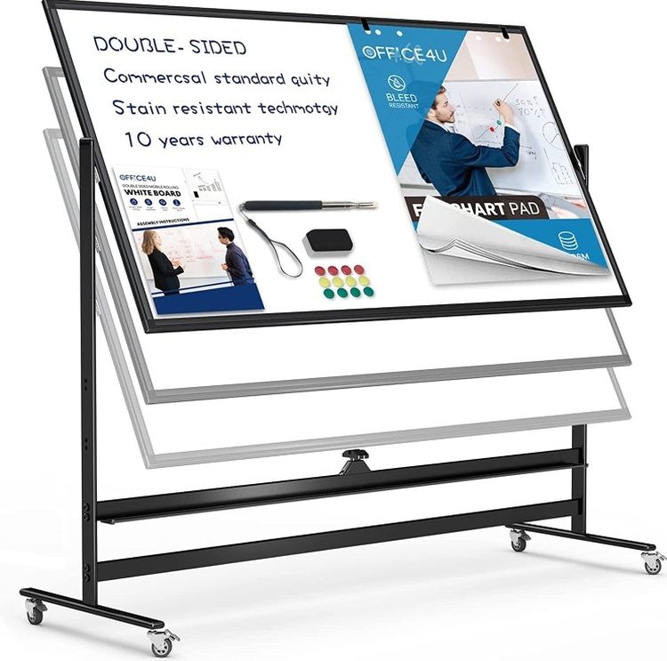 New in Box. 48X36 Rolling Mobile Whiteboard. Double Sided, Magnetic, Dry Erase Board.