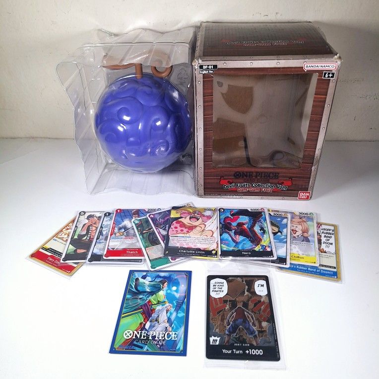 one piece gum gum fruit card game DF-01 Devil Fruits Collection Vol.1 Gum-Gum Fruit OP03 and OP04 main image 1