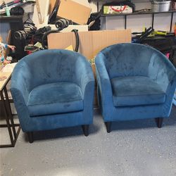 Two Blue Accent Chairs!