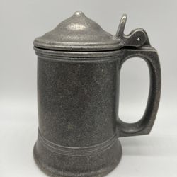 Vintage Carson Pewter Beer Stein Mug with Hinged Lid.