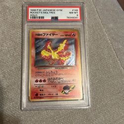 1998 P.M. Japanese Gym Rockets Moltres Psa 8