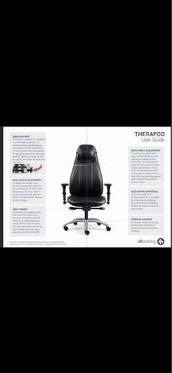 Allseating Therapod Therapist Ergonomic Office Chair — Highback, Fully Adjustable — Excellent Condition