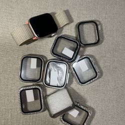 Apple Watch SE 2nd Gen (GPS + Cellular) 40mm - Starlight With Free Watch Covers