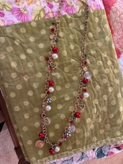 Christmas Charm Beaded Chain Necklace