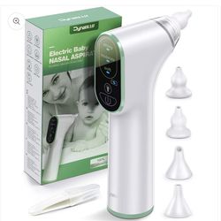 Nasal Aspirator for Baby, Rechargable Snot Suction for Newborn and Infants,Mucus Booger Remover with 4 Silicone Tips and Adjustable Suction Power