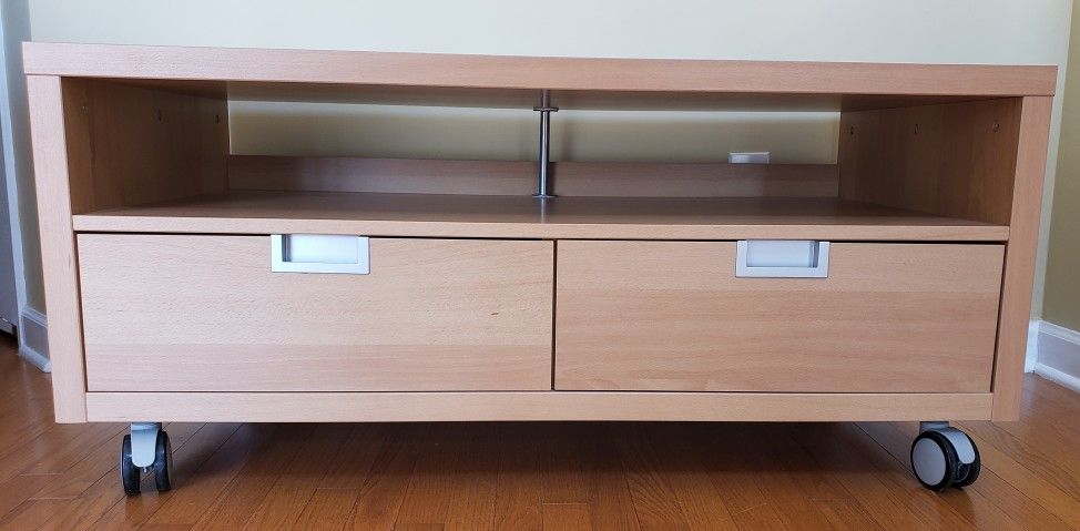 Ikea Besta Jagra TV Stand With Drawers & Casters