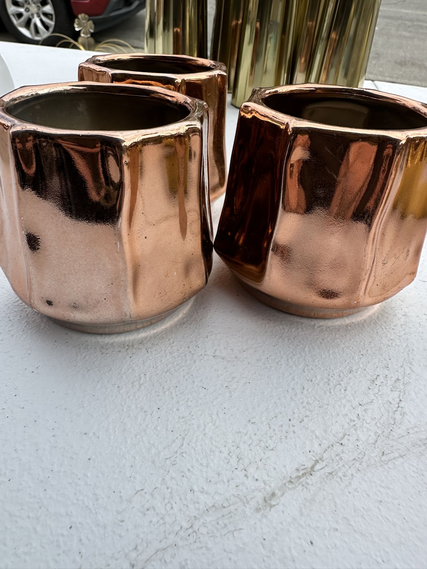 Rose Gold Ceramic Pots 🪴