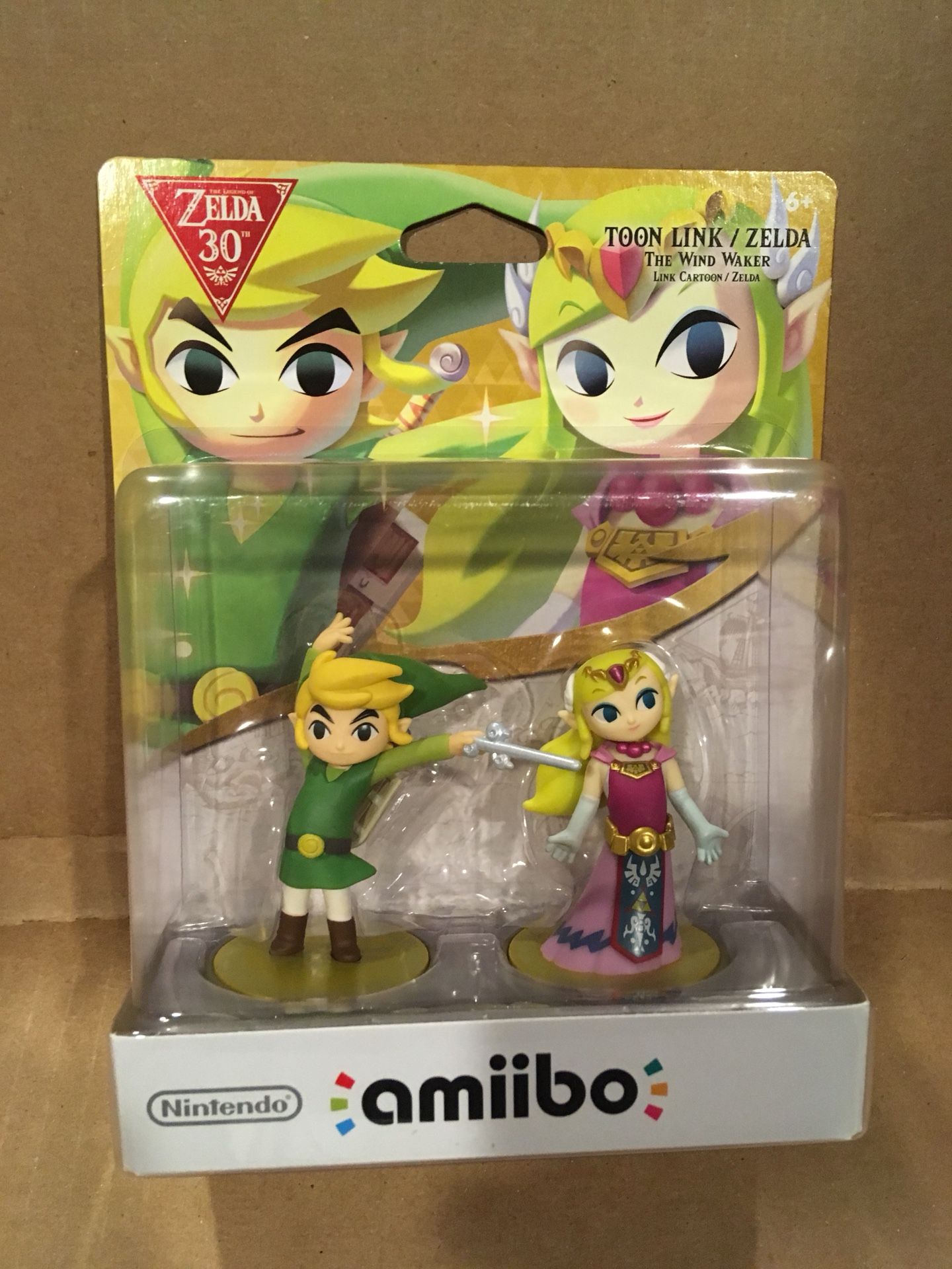 Legend of Zelda Wind Waker Amiibo 2-Pack Toon Link Zelda 30th Anniversary  Switch