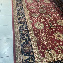 Orientel Carpet Maroon color . Used But Very Clean, Pet Free, Smoke Free.. 