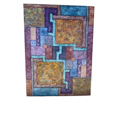 Large Abstract Mixed Media Wall Art Signed Dated 2013