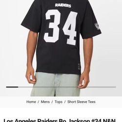 Los Angeles Raiders Bo Jackson #34 Mitch and ness