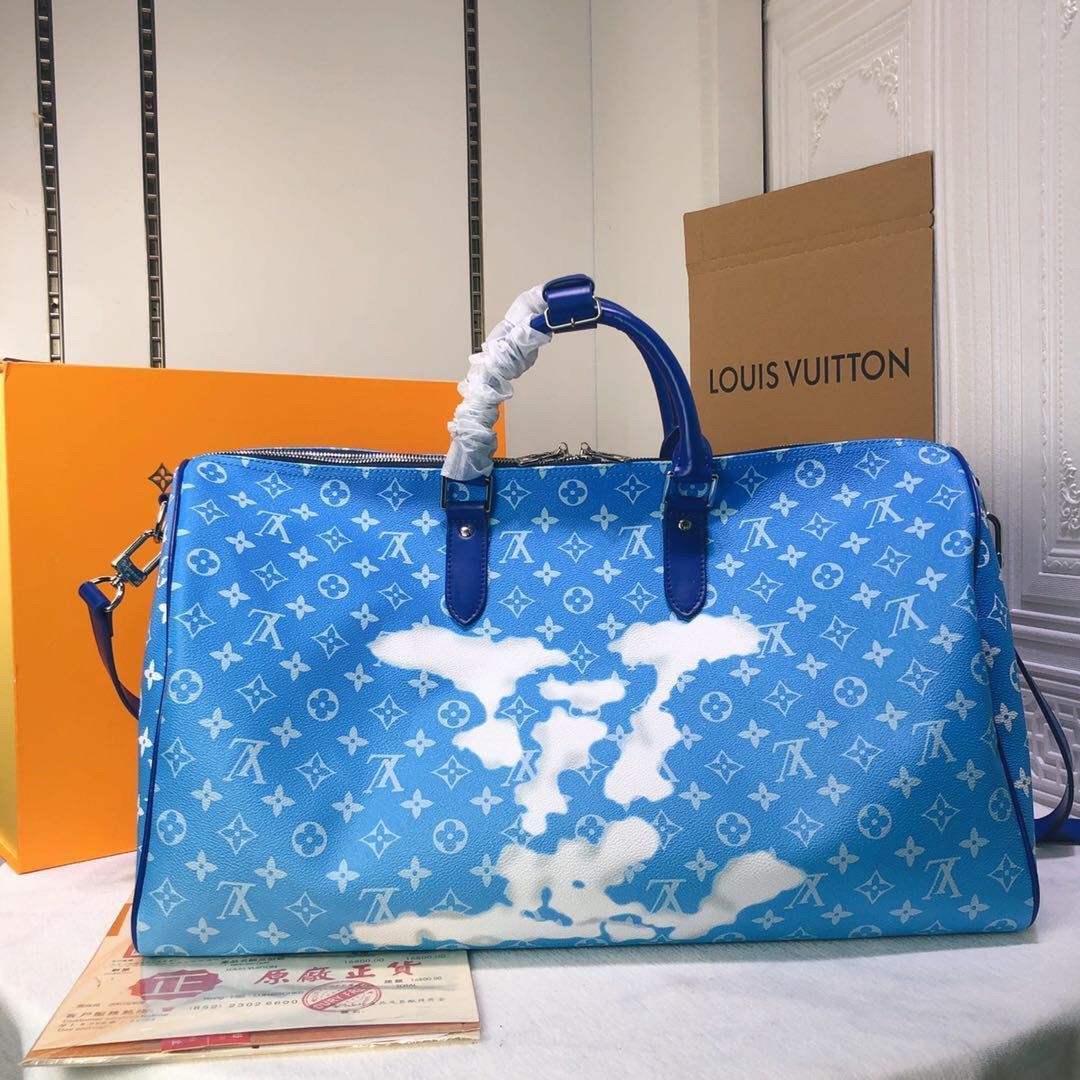 LV  Keepall Bandouliere Clouds 50