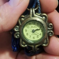 VINTAGE  "BOHO" HIPPIE, Or Wrap Around Bracelet Watch