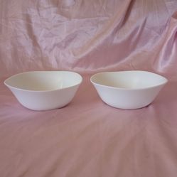 Set of 2 Uncle Ben's Cereal Soup White Bowls