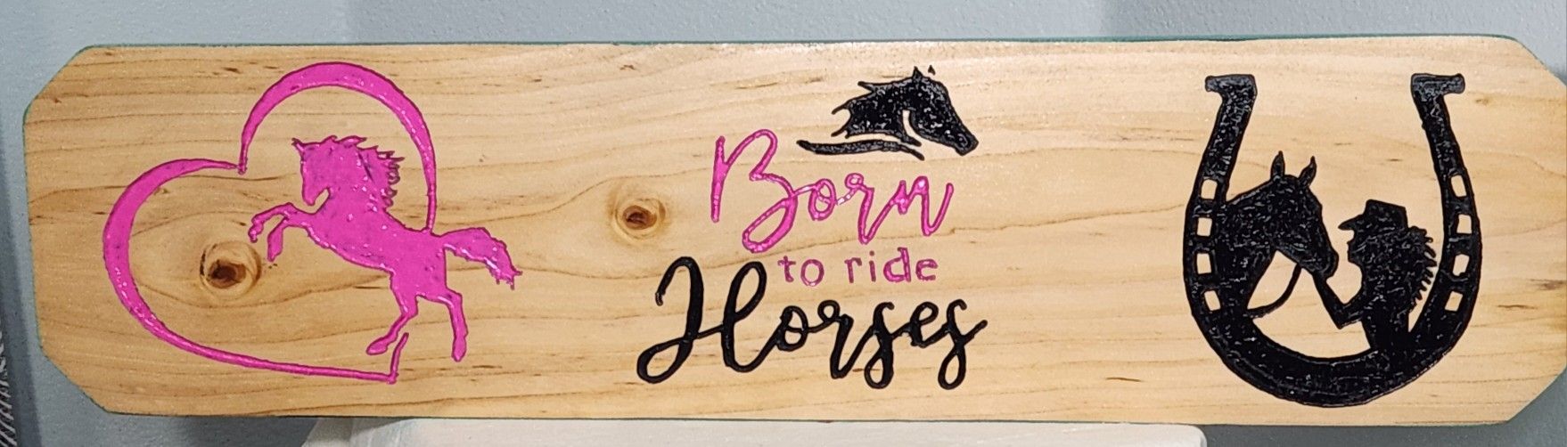 Saddle Up Horse Lovers! Embrace Your Passion With Freehand Carved Born To Ride Horses Sign