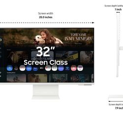 Samsung 32" Smart Monitor M8 M80F 4K Vision Al