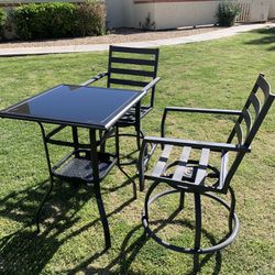 45” Tall Bistro Table With 2 Chairs
