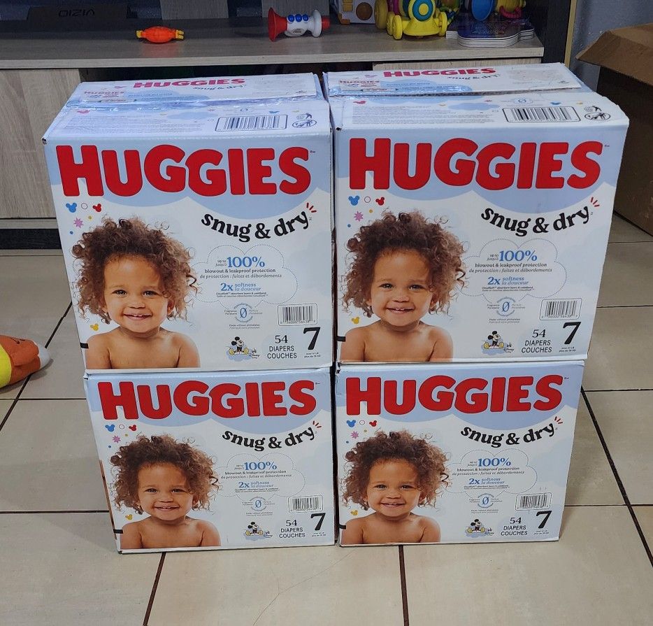HUGGIES SIZE 7 54 COUNT $23 Each Box