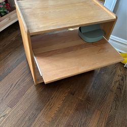 Rolling Table with Drawer