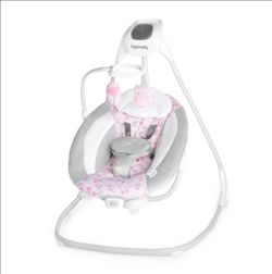 Ingenuity SimpleComfort Portable ​ Baby Swing, Newborn to 9 Months, Pink​
Lightweight Swing with 6 Speeds, 180 Rotation & Swings 3 Ways, Vibrations &
