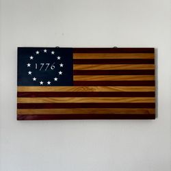 Hand Made Wooden American Flag