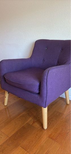 Purple accent chair