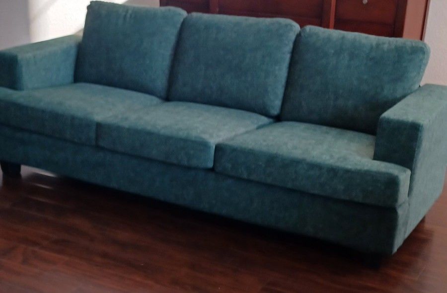 3 Seater Sofa Couch with Deep Seat-GREEN