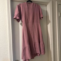 Blush pink wrap dress