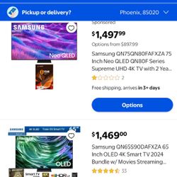 TV SMART SAMSUNG 65” New In The Box 