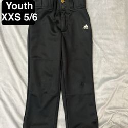 Youth XXS 5/6 Black Baseball Pants 