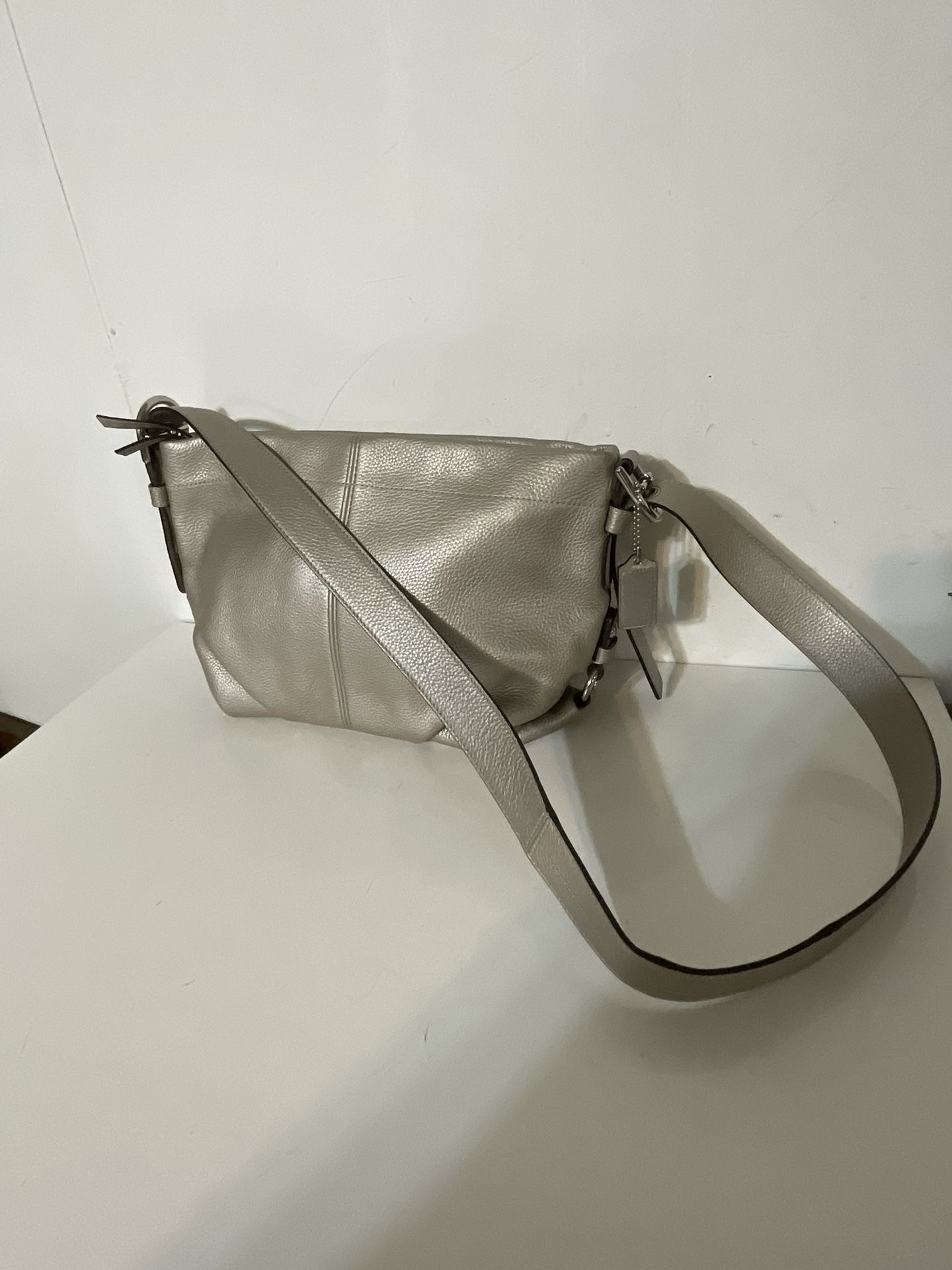 Coach Purse In Silver Very Nice