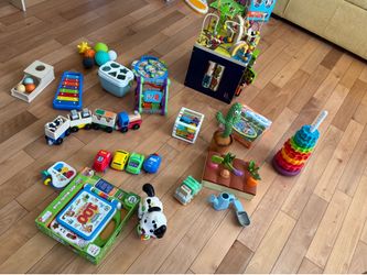 Moving sale — full baby/toddler toy collection, all in good condition. Selling as a bundle only.