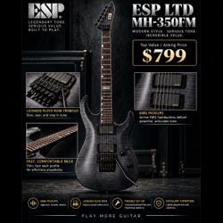 ESP LTD MH-350FM – EMG Pickups / Floyd Rose / Like New Condition – $799