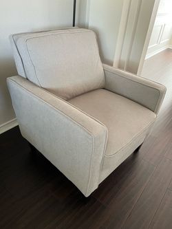 Beige Gray Arm Chair