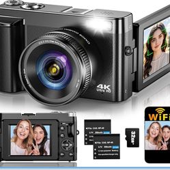4K Digital Camera for Photography Autofocus