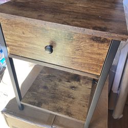 2 Pc Side Tables  With Charging Station