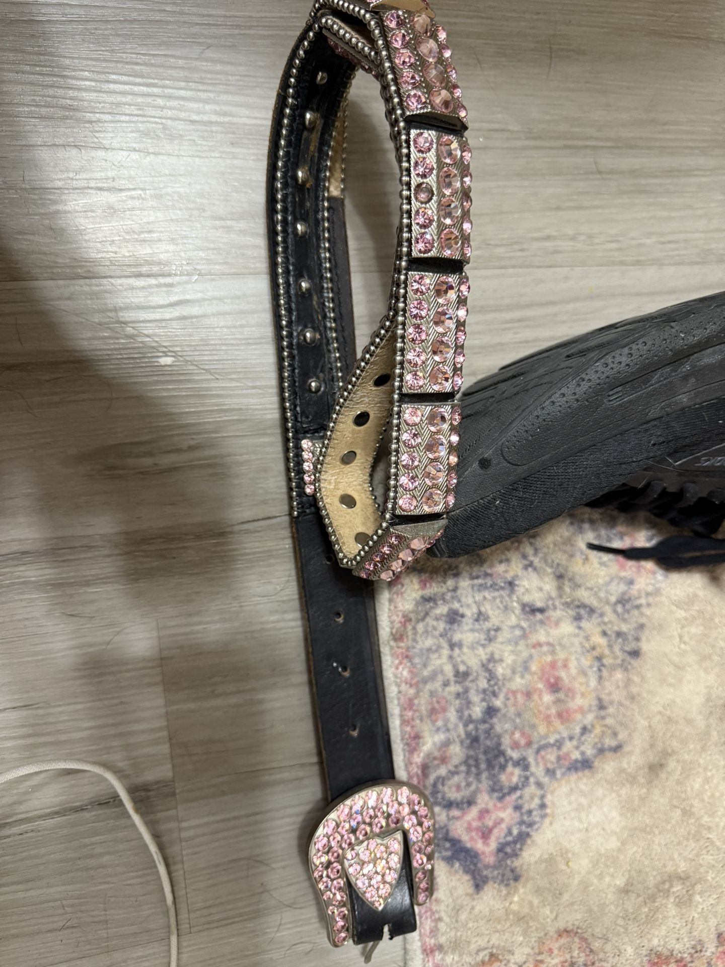 BB Simon Xtra Large Pink Swarovski Crystal Belt