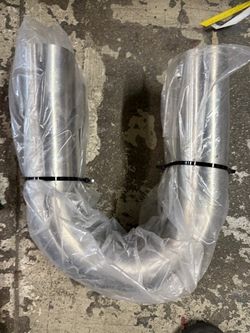 2.5” INCHES 2PCS 180 DEGREE U BEND STAINLESS STEEL PIPES