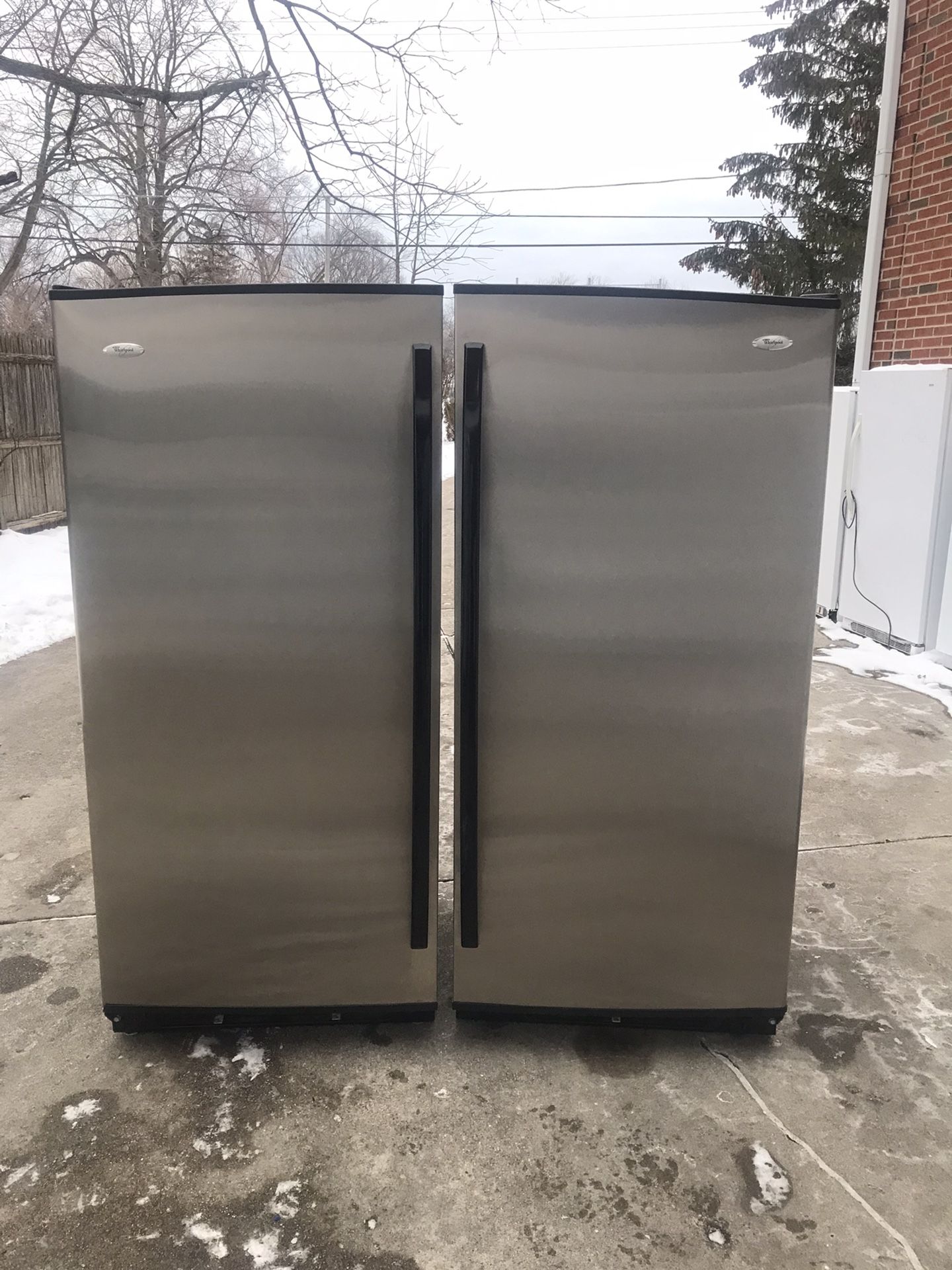 Whirlpool Full Freezer + Full Refrigerator Stainless Steel.