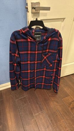 Blank NYC Plaid Hooded Flannel Shirt