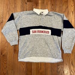 San Francisco Rugby Polo Shirt Mens XL University Place California Vintage Retro
