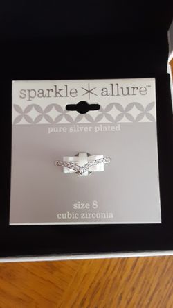 Brand new cubic zirconia ring, size 8