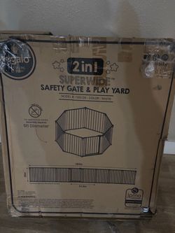 2 in 1 Super wide Safety gate and Play yard