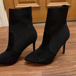 Black Stiletto Boots, Size 10