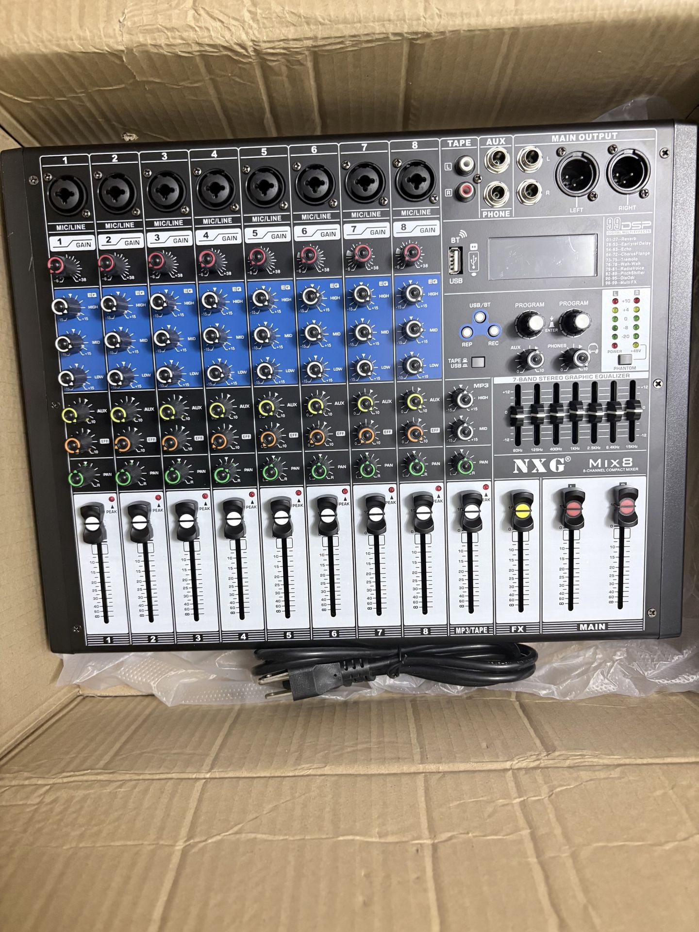 8 & 10 Channel Mixer New with bluetooth