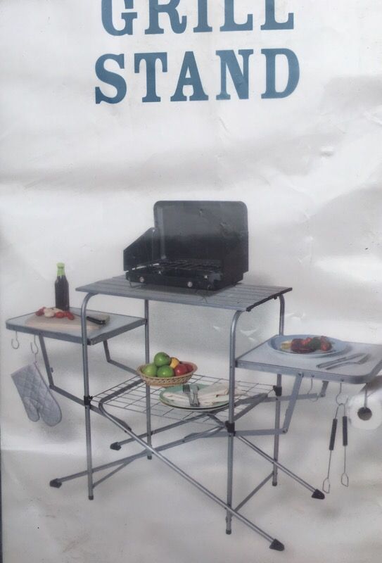 Folding grill stand Northwest Territory portable table/counter