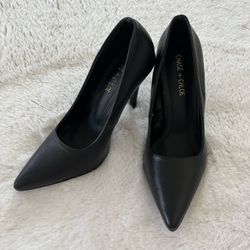 Black Pointed-Toe Stiletto Pumps